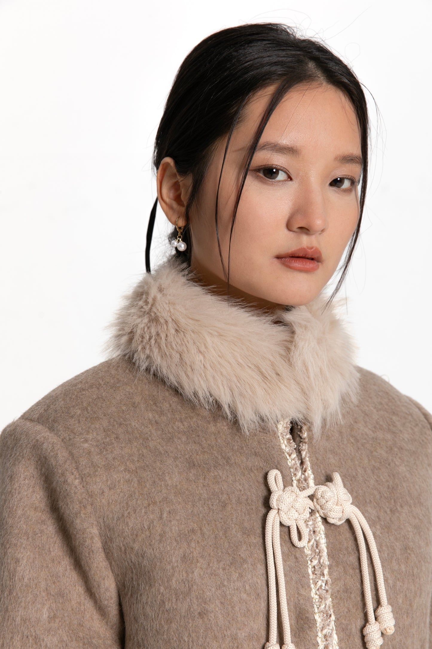 Fur Trimmed Winter Tang Suit