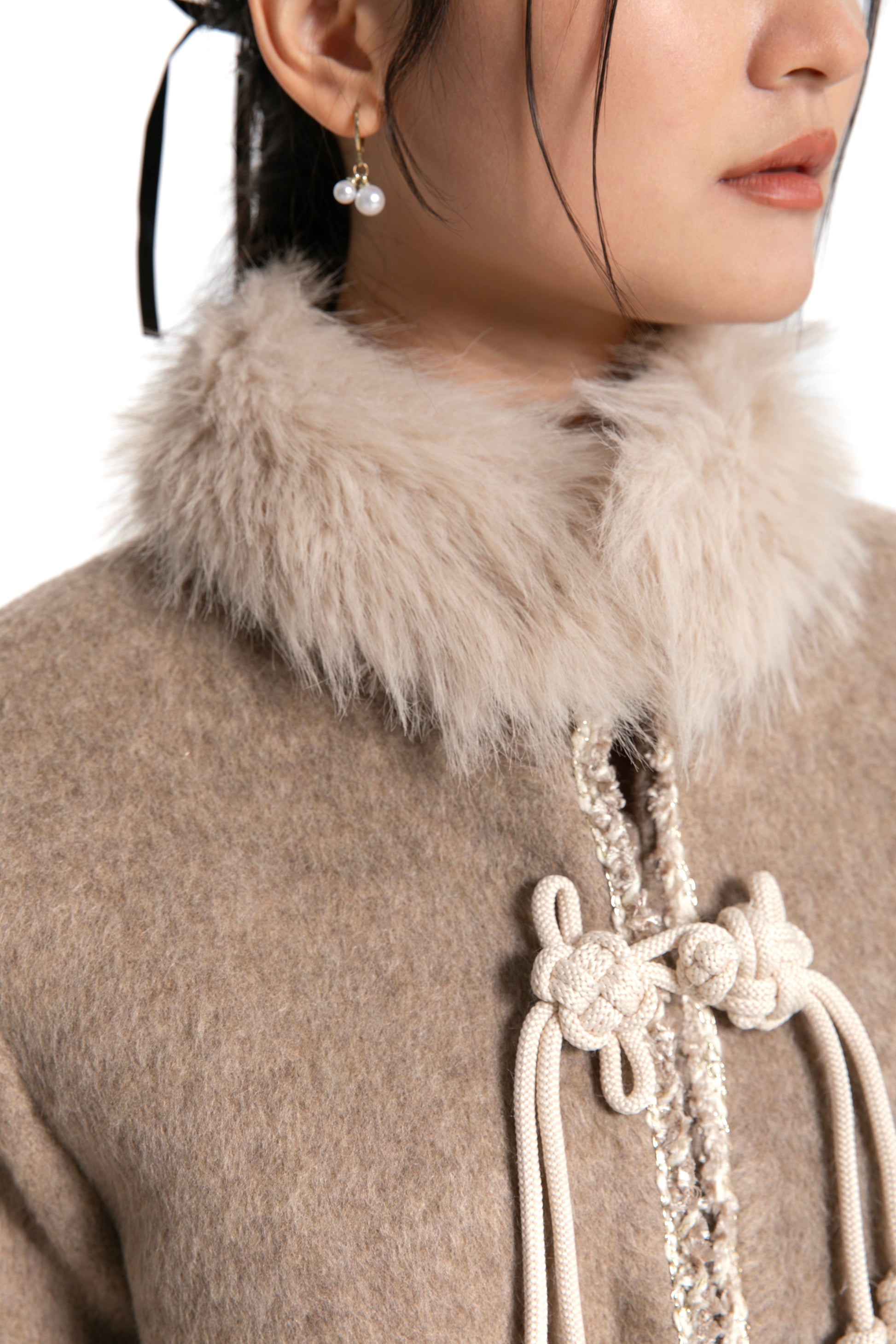 Fur Trimmed Winter Tang Suit